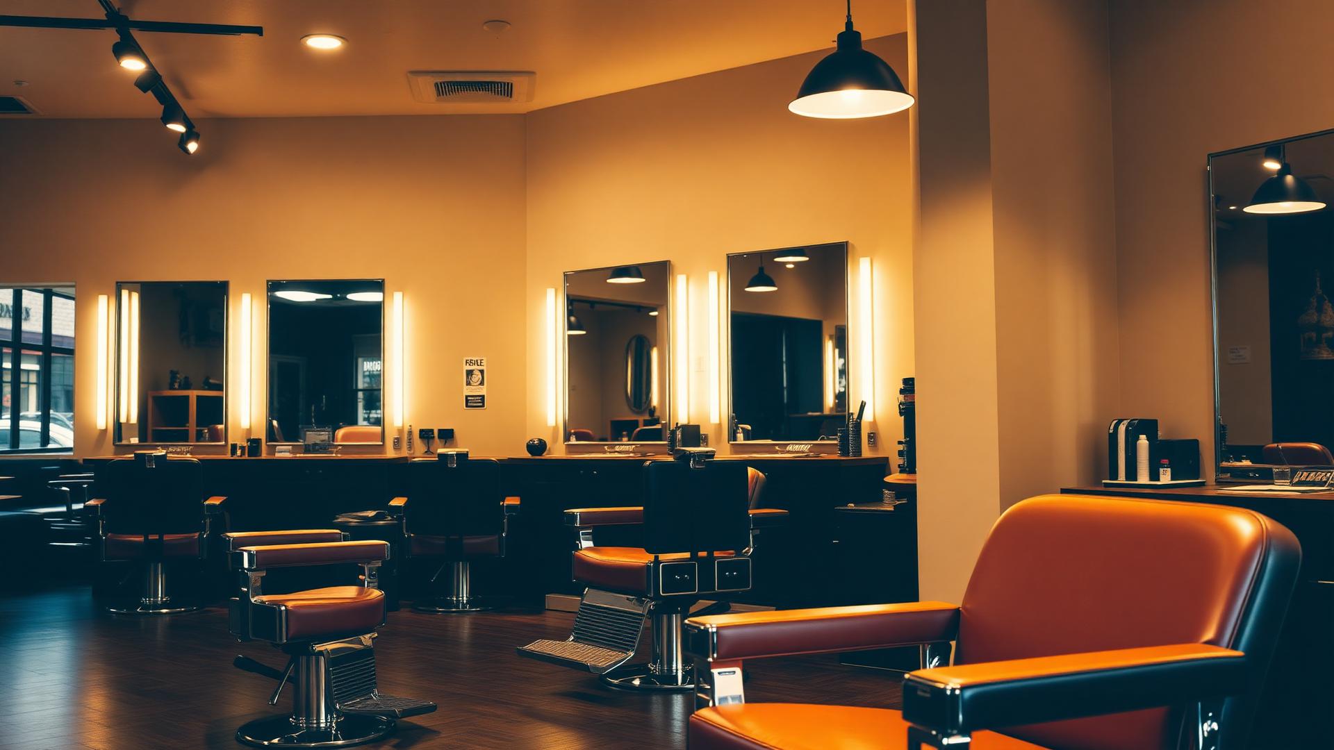 Stylish barber shop interior